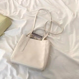 Large Capacity Shoulder Bags PU Students Women Bookbag Crossbody