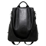 Large Capacity School Backpack for Teenage Girl PU Leather Travel