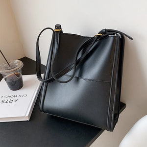 Large-Capacity Shoulder Bags Women PU All-Match Retro High-Quality Commuter Bags