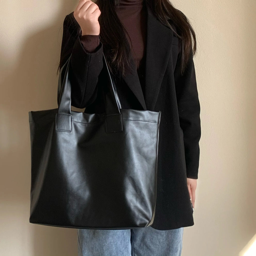 Large Capacity Shoulder Bags Women Shopping Tote Bag Travel Vintage Ladies Ins H