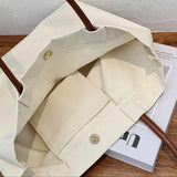 Large Capacity Canvas Shoulder Bag for Women All-match Travel Tote