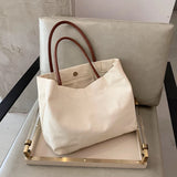 Large Capacity Canvas Shoulder Bag for Women All-match Travel Tote