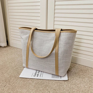 Large Capacity Shoulder Bags Women All Match Canvas Casual Totes Preppy Streetwe