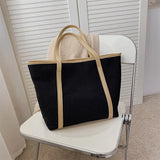 Large Capacity Shoulder Bags Women All Match Canvas Casual Totes Preppy Streetwe