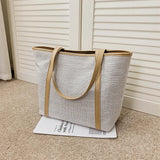 Large Capacity Shoulder Bags Women All Match Canvas Casual Totes Preppy Streetwe