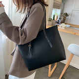 Large Capacity Shoulder Bags Women PU Leather Office Ladies Business Tote Bag
