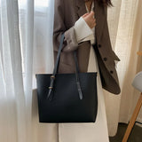 Large Capacity Shoulder Bags Women PU Leather Office Ladies Business Tote Bag