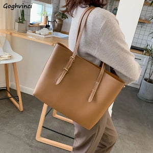 Large Capacity Shoulder Bags Women PU Leather Office Ladies Business Tote Bag