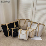 Large Capacity Shoulder Bags Women Patchwork Zipper Ladies Business Portable