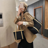 Large Capacity Shoulder Bags Women Patchwork Zipper Ladies Business Portable