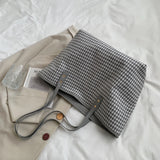 Stylish Plaid Handbags Large Shoulder Bags