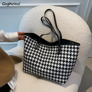 Stylish Plaid Handbags Large Shoulder Bags