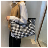 Stylish Plaid Handbags Large Shoulder Bags