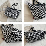 Stylish Plaid Handbags Large Shoulder Bags