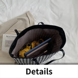 Stylish Plaid Handbags Large Shoulder Bags