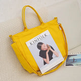 Large Capacity Shoulder Bags Women School Daily Multi-pockets Canvas Bag