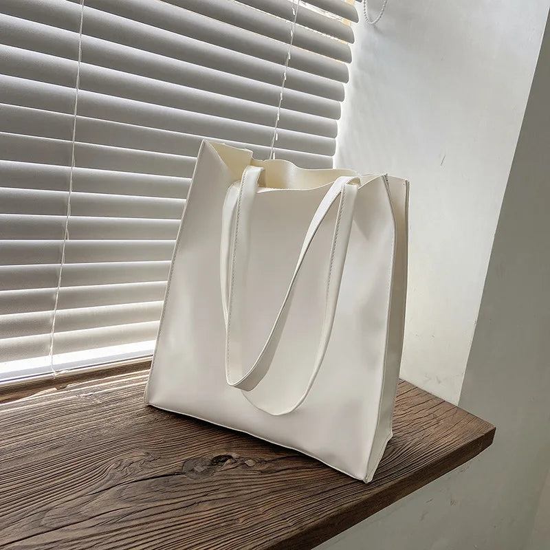 Large Capacity Shoulder Bags Women Soft PU Leather Totes Travel Handbags