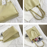 Large Capacity Shoulder Bags Women Soft PU Leather Totes Travel Handbags