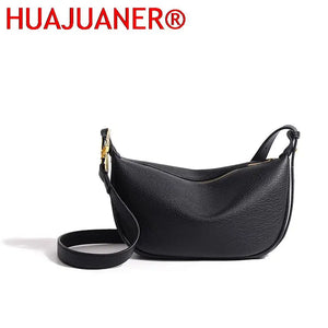 Large Capacity Shoulder Crossbody Bag for Women Solid Retro Commuter Bag