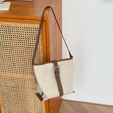 Large Capacity Canvas Shoulder Bag for Autumn Winter