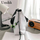 Large Capacity Shoulder Tote Bag with Green Ribbon for Travel Sports