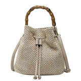 Large Capacity Shoulder Women's Bag Bucket Straw Casual Crossbody Bags for Women