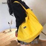 French Pink Canvas Shoulder Bag Women Handbag