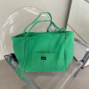 French Pink Canvas Shoulder Bag Women Handbag