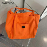 French Pink Canvas Shoulder Bag Women Handbag