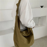 Large Capacity Nylon Shoulder Bag Retro Dumpling Hobos Bag for Women
