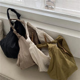 Large Capacity Nylon Shoulder Bag Retro Dumpling Hobos Bag for Women