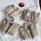 Large Capacity Straw Tote Shoulder Bag for Women Summer