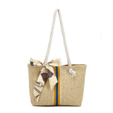 Large Capacity Straw Tote Shoulder Bag for Women Summer