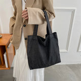 Retro Soft Denim Shoulder Bag Women Underarm Handbag