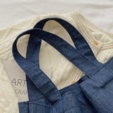 Retro Soft Denim Shoulder Bag Women Underarm Handbag