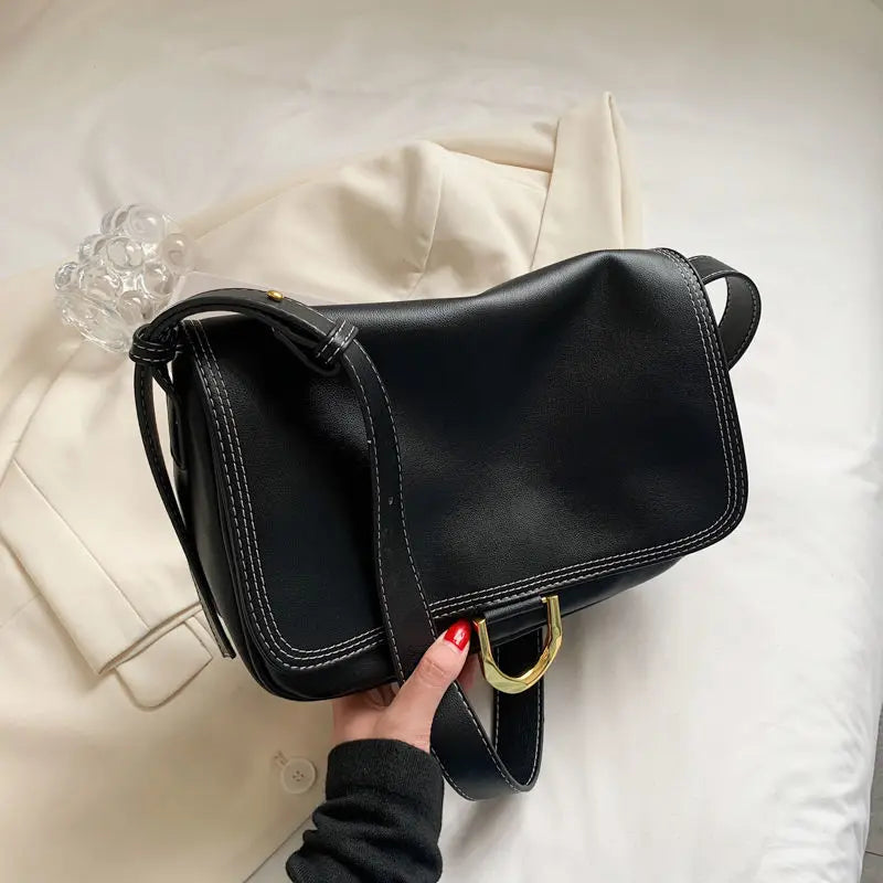 Soft Leather Shoulder Bags for Women - Brown Crossbody Bag