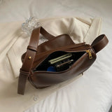 Soft Leather Shoulder Bags for Women - Brown Crossbody Bag