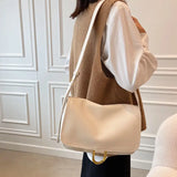 Soft Leather Shoulder Bags for Women - Brown Crossbody Bag