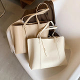 Soft Women's One Shoulder Bag Solid PU Leather Travel Handbags