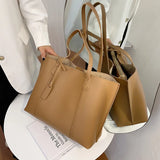 Soft Women's One Shoulder Bag Solid PU Leather Travel Handbags