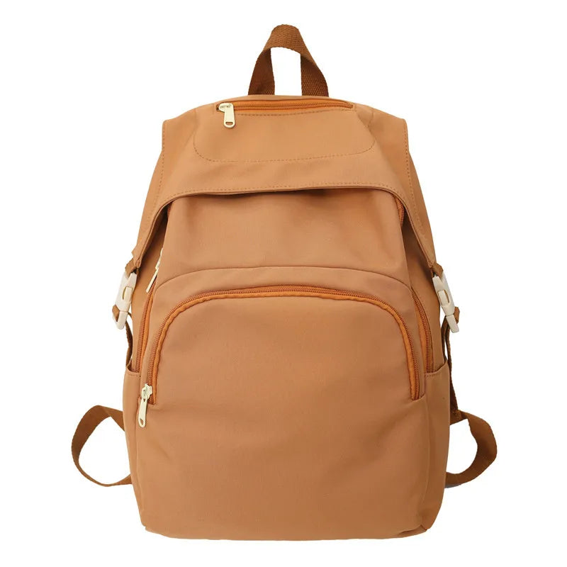 Large Capacity Solid Schoolbag College Student Backpack Female Japanese High