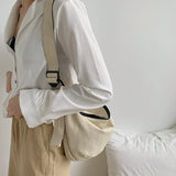 Women's Canvas Shoulder Bag - Stylish Design