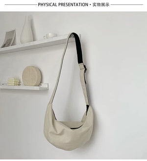 Women's Canvas Shoulder Bag - Stylish Design