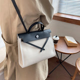 Large Capacity Splicing Bag Women's Autumn And Winter One Shoulder Bag
