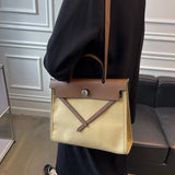 Large Capacity Splicing Bag Women's Autumn And Winter One Shoulder Bag
