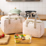 Large Capacity Square Portable Lunch Box Bags Picnic Bento Insulated Thermal Coo