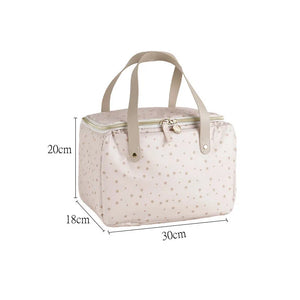 Large Capacity Square Portable Lunch Box Bags Picnic Bento Insulated Thermal Coo