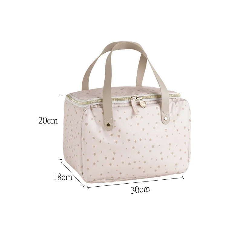 Large Capacity Square Portable Lunch Box Bags Picnic Bento Insulated Thermal Coo