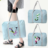 Large Capacity Foldable Nylon Travel Bag Organizers Flower Series