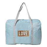 Large Capacity Folding Travel Bag Leopard Print Duffel Set